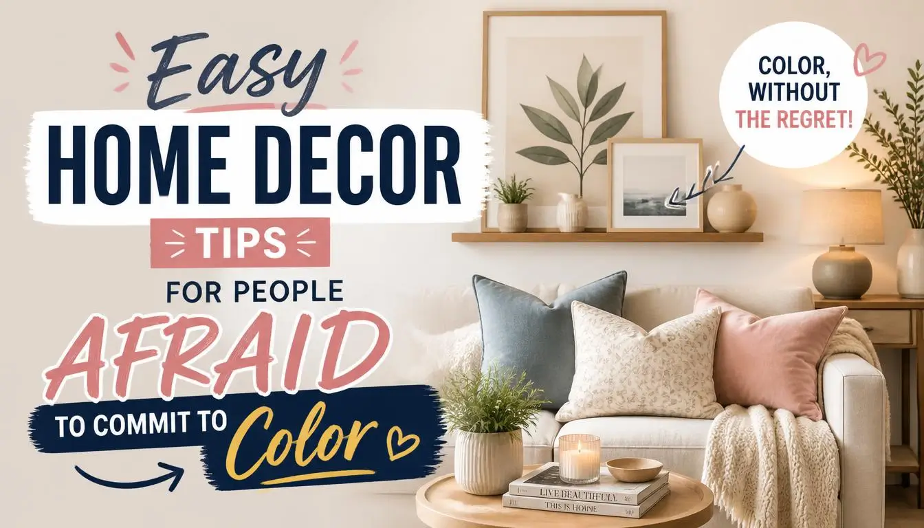 Easy Home Decor Tips for People Afraid to Commit to Color