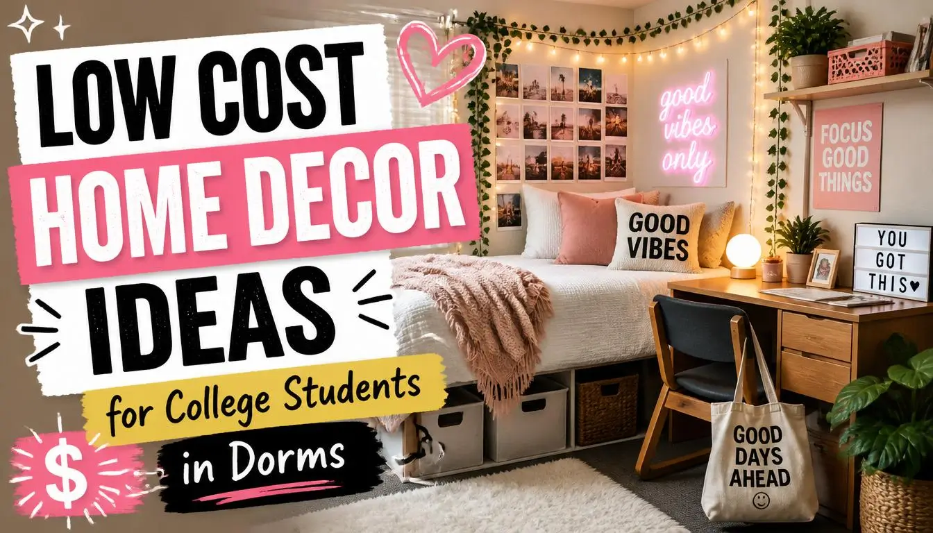 Low Cost Home Decor Ideas for College Students in Dorms