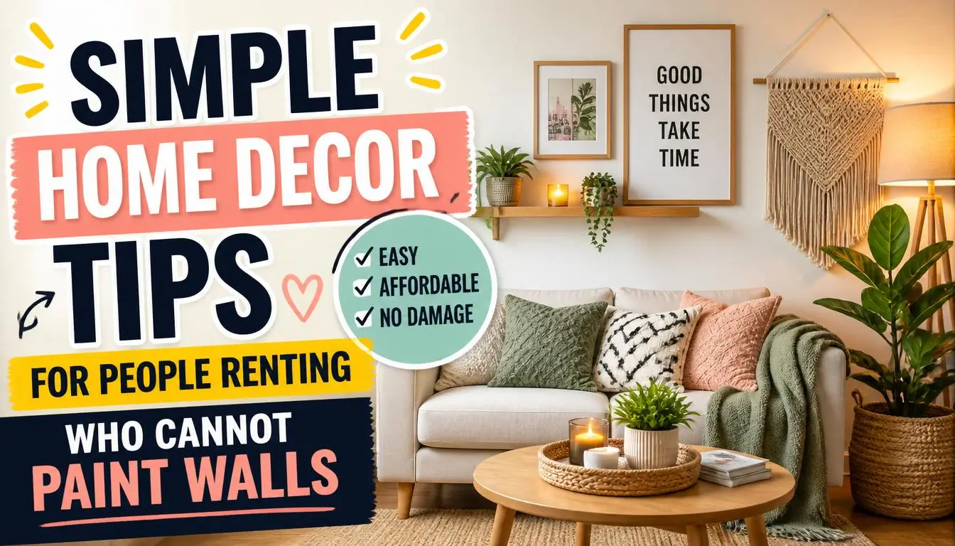 Simple Home Decor Tips for People Renting Who Cannot Paint Walls